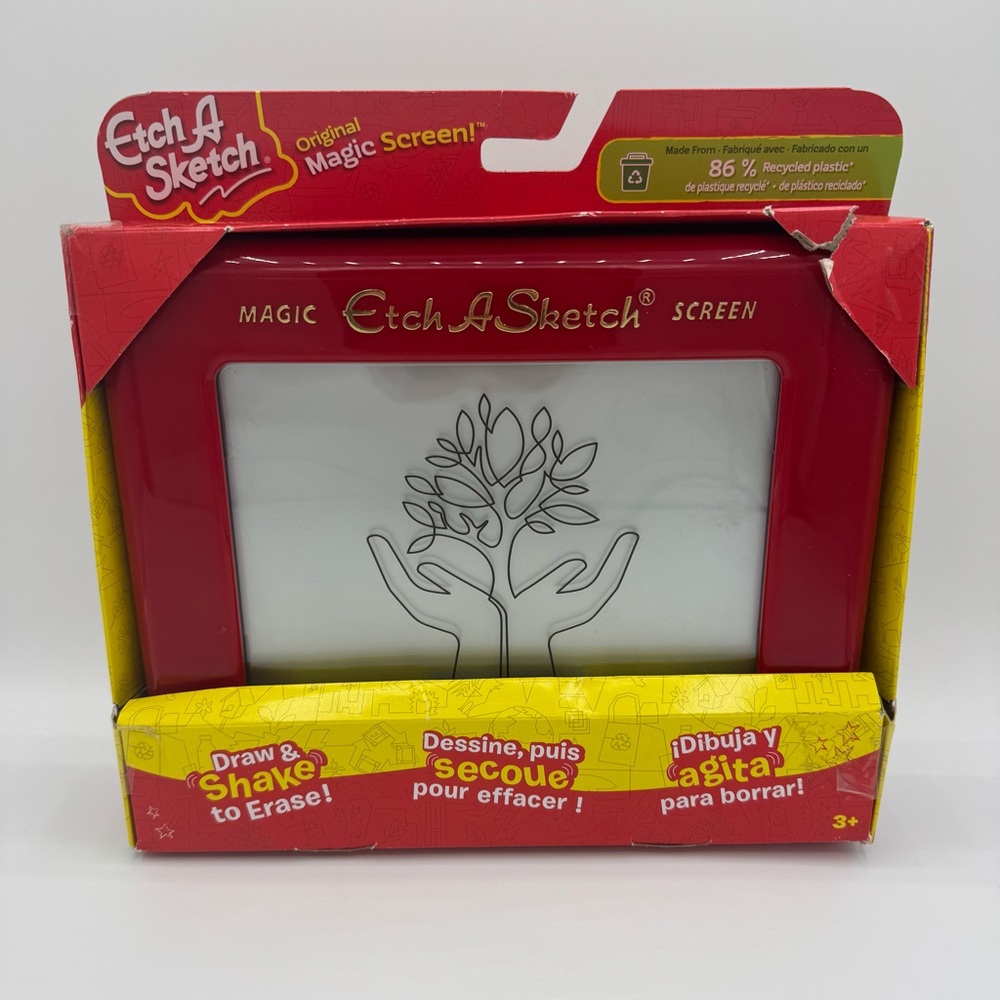 Etch A Sketch Drawing Toy in Red